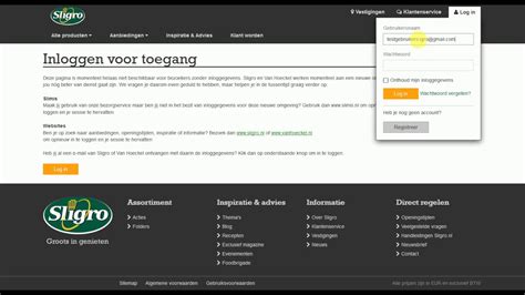 www.sligro.nl inloggen.